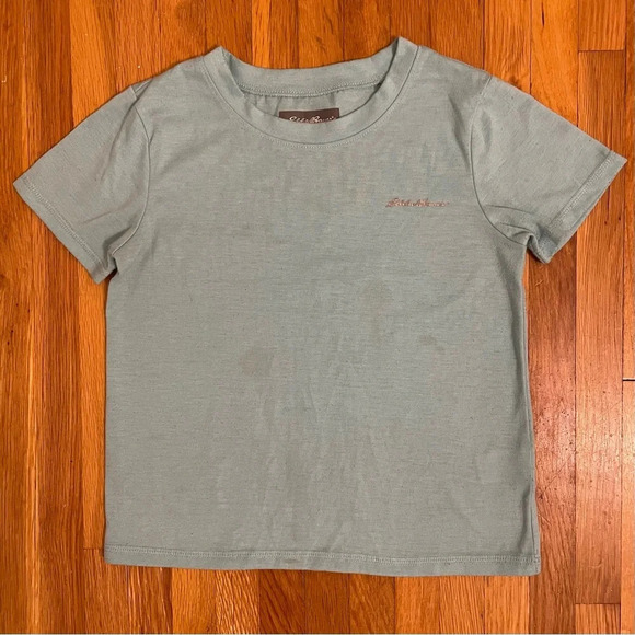 4/$25 Eddie Bauer 2 Piece Pajama Set Girls Small 7/8 Blue White Clouds - Picture 2 of 13